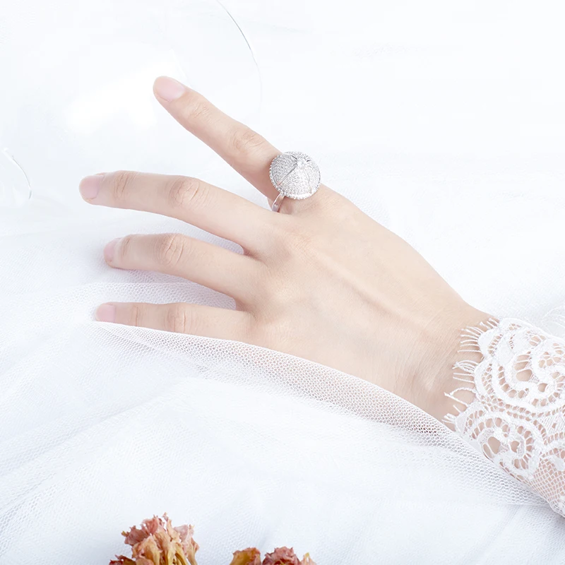 Новинка 2018 золотистое Открытое кольцо в форме купола с зонтиком женские