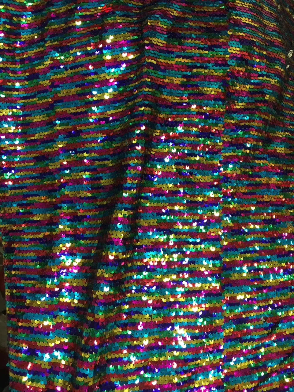 

2018 New pattern 5yards/bag JC08# Color stripes sequins lace fabric for bridal wedding dress/sawing Free shipping