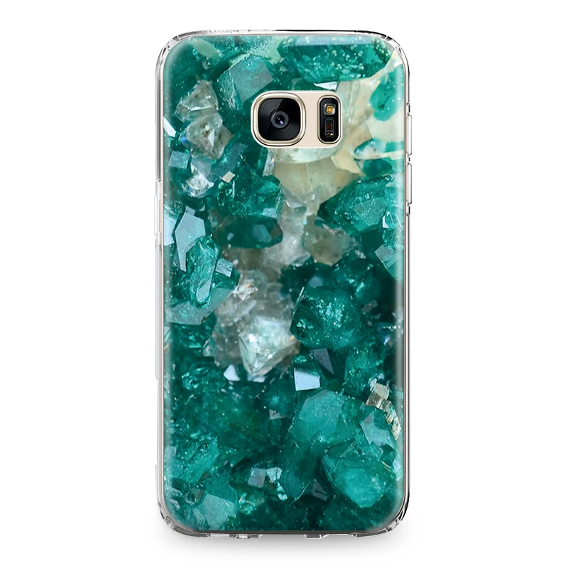 Разноцветными стразами Мрамор TPU Защитный чехол для samsung Galaxy S4 S5 мини S6 S7 край S8 S9