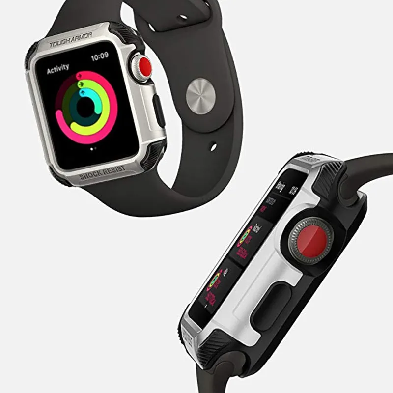 ASHEI аксессуары для часов чехол для Apple Watch Series 3 2 1 42 мм 38 мм Жесткая Броня Защита экрана для iWatch PC два в одном корпусе