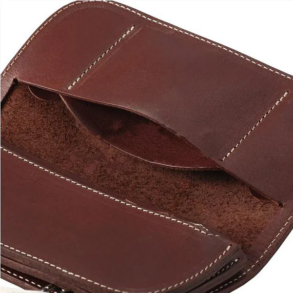 [C-073] DIY play leather seven-star длинный кожаный бумажник с узорчатым узором сделай сам