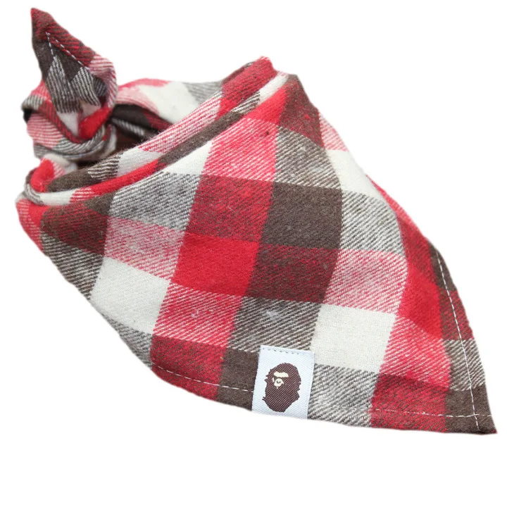 Зимний шарф для собаки клетчатое хлопковое бархатное полотенце|Аксессуары