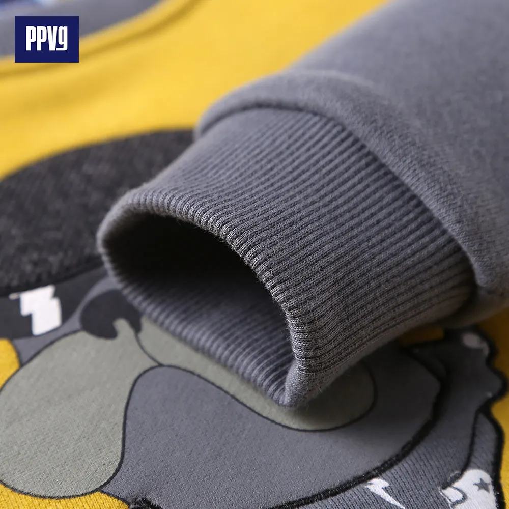 Ppvg осень Обувь для мальчиков кофты Мода Active лоскутное характер детская верхняя