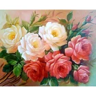 Полноразмерная Алмазная 5D картина сделай сам, вышивка с цветами, игла для вышивки крестиком, мозаика, украшение, подарок