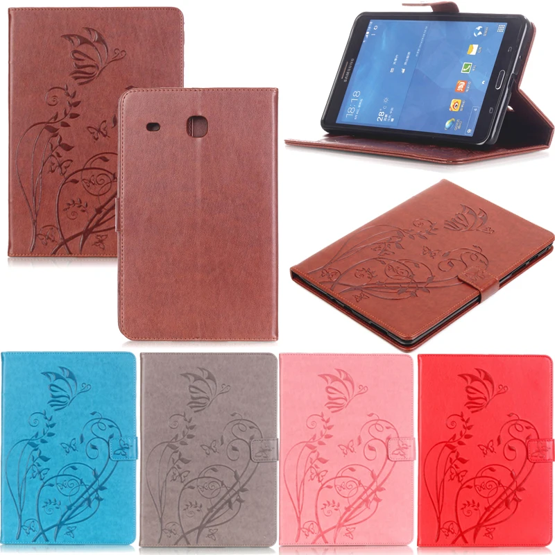 Планшет T377 T375 чехол для Samsung Galaxy Tab E 8 0 &quotМодный кожаный флип-кошелек с бабочкой и