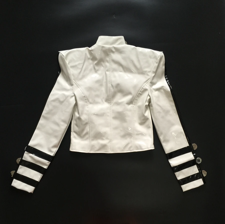 Женская кожаная короткая куртка приталенная верхняя одежда сценические костюмы