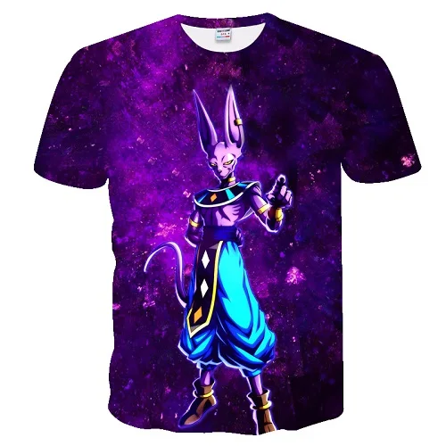 Новинка, мужская и женская персональная аниме Dragon Ball Z, 3D печать, футболка классная, модная, удобная, с коротким рукавом, креативная рубашка - Цвет: TXUO-550