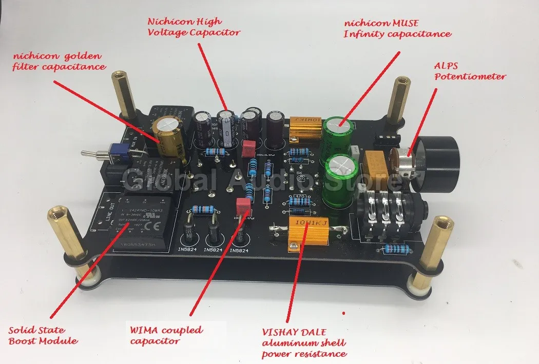 Leesound Darkvoice 6N5P+ 6N11 ламповый аудио-усилитель для наушников предусилитель доска Hifi двухканальный класса
