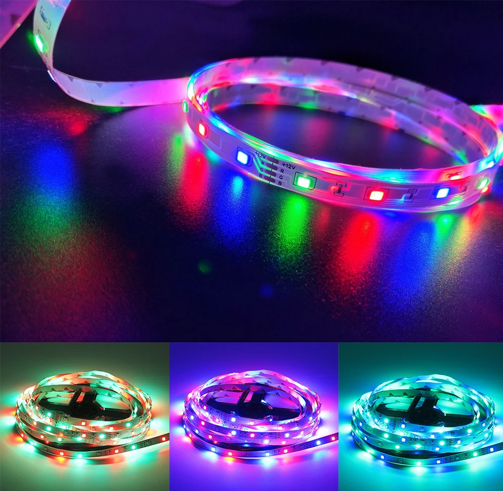5 м SMD2835 RGB светодиодный светильник DC12V 54 светодиодный s/M лента Диодная неоновая лента tira fita светодиодный s гибкий светильник с адаптером