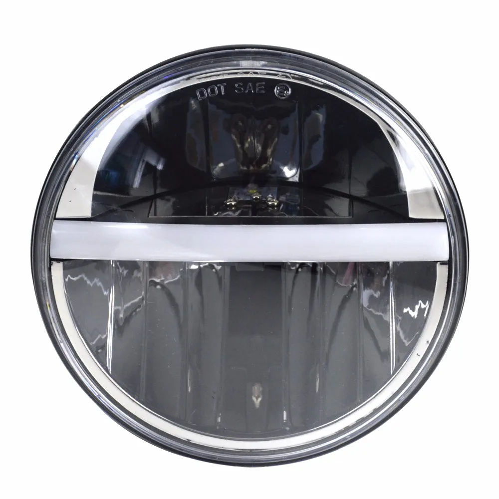 Круглые светодиодные фары DRL 7 дюймов и поворотные огни янтарного цвета подходят