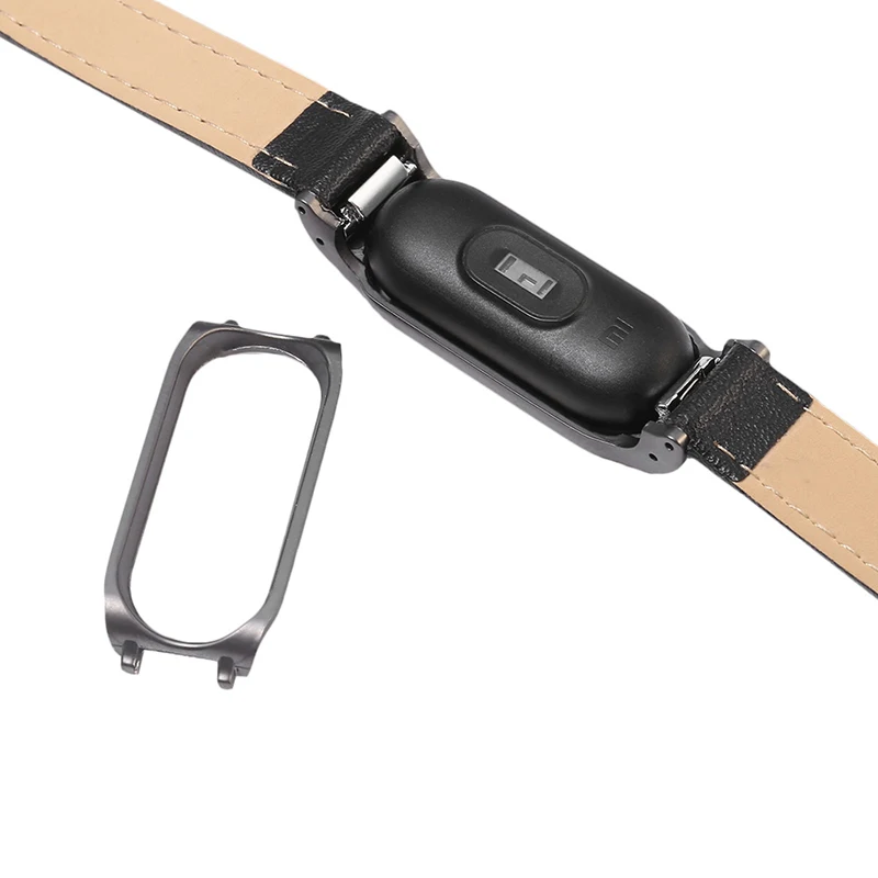 Ремешки для часов металлический кожаный ремешок Xiaomi Miband 2 нержавеющая сталь