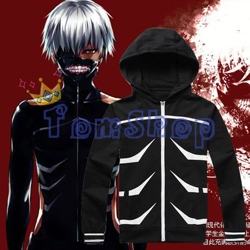Аниме Токийский Гуль канеки Кен косплей толстовка на молнии свитшоты куртка с