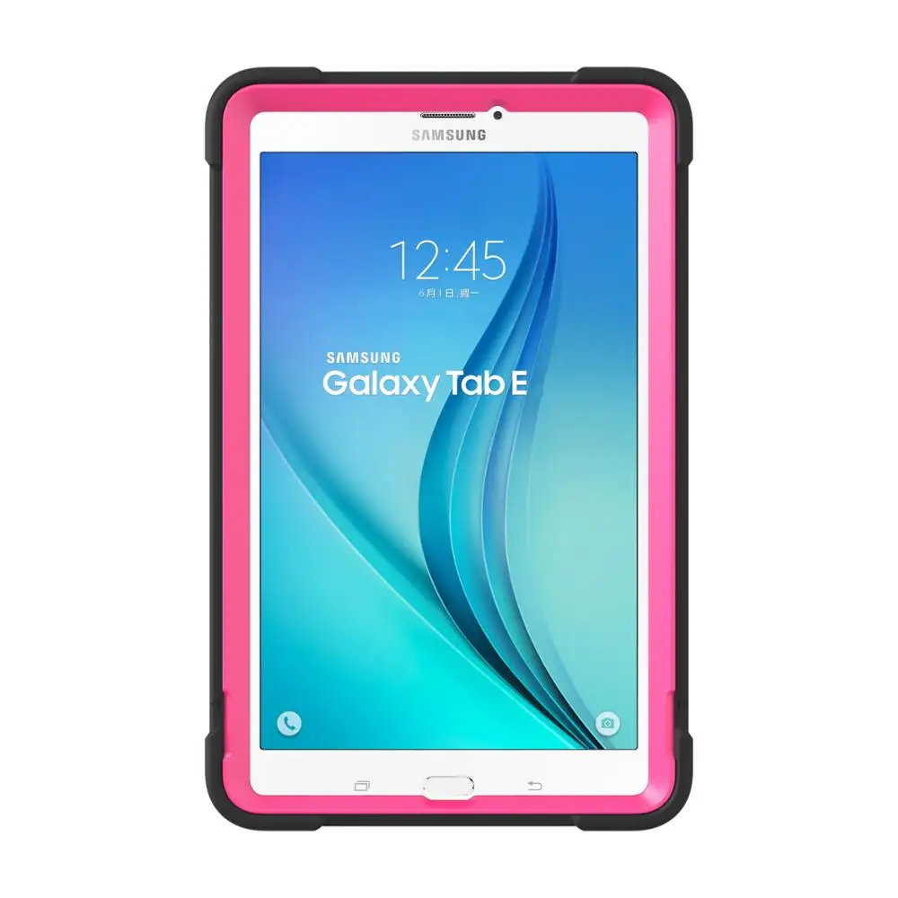 Бесплатная Цвет чехол для Samsung Galaxy Tab e9.6 T560/T561/T565 9 6 дюймов Мягкие TPU + PC Kickstand iPad