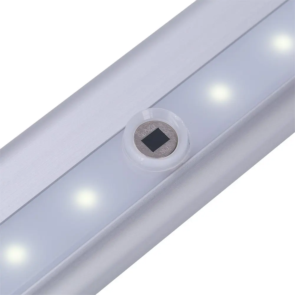 10 LED cupboard sensor light wireless cabinet with motion night aluminum for wardrobe bedroom kitchen c|Ночники| |