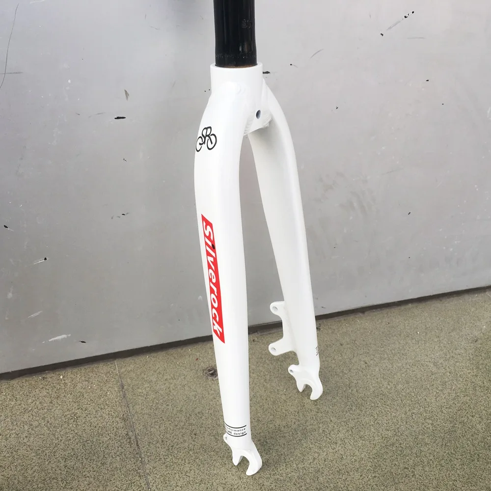 Silverock велосипедная алюминиевая вилка 2" 406 451 для складывания Minivelo BMX велосипеда жесткой вилки дискового тормоза 1 1/8" 28,6 мм