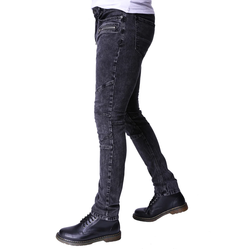 Джинсы мужские байкерские облегающие на молнии модель Y2033 2017|jean fashion|jeans americanjean