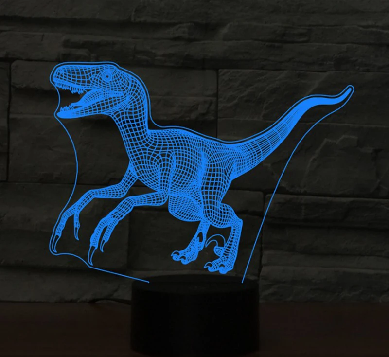 

New dinosaur colorful 3D light touch visual light gradient LED light small night light