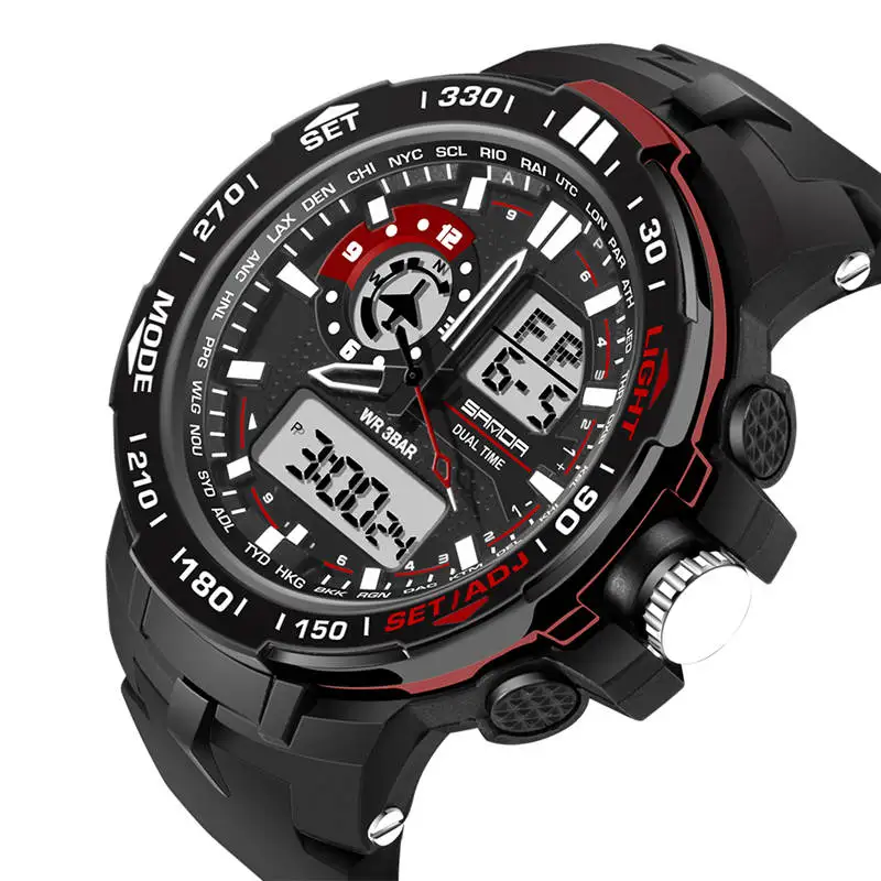 Модные Военные Спортивные часы SANDA мужские Кварцевые водонепроницаемые новинка