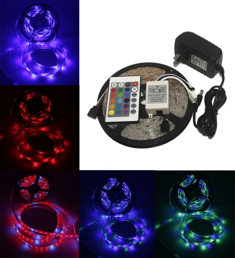 Светодиодная лента RGB 3528 не водонепроницаемая IP20/Водонепроницаемая класс защиты