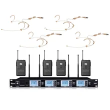 Профессиональный микрофон 4X100 каналов UHF для улицы сценическая