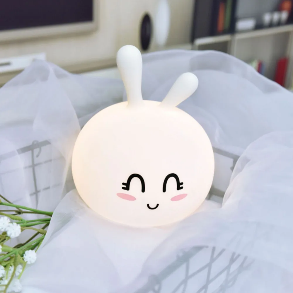 Сверхночной мультфильм светодио дный кролик светодиодный ночник сенсорный