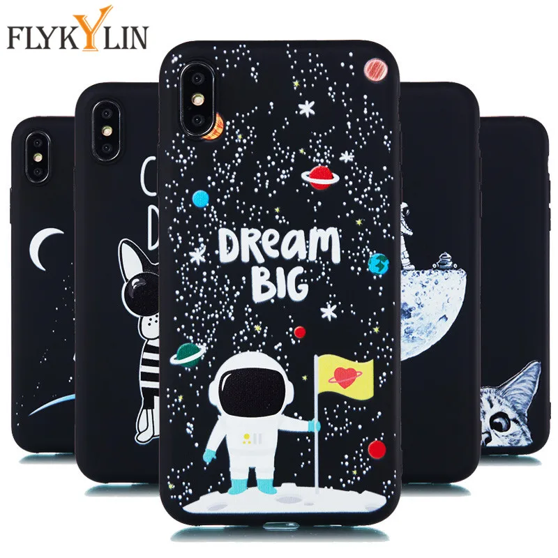 Силиконовый чехол для iPhone 8 Funda 6 6S 7 Plus XS Max X XR Space Planets Moon Star мягкий из ТПУ |