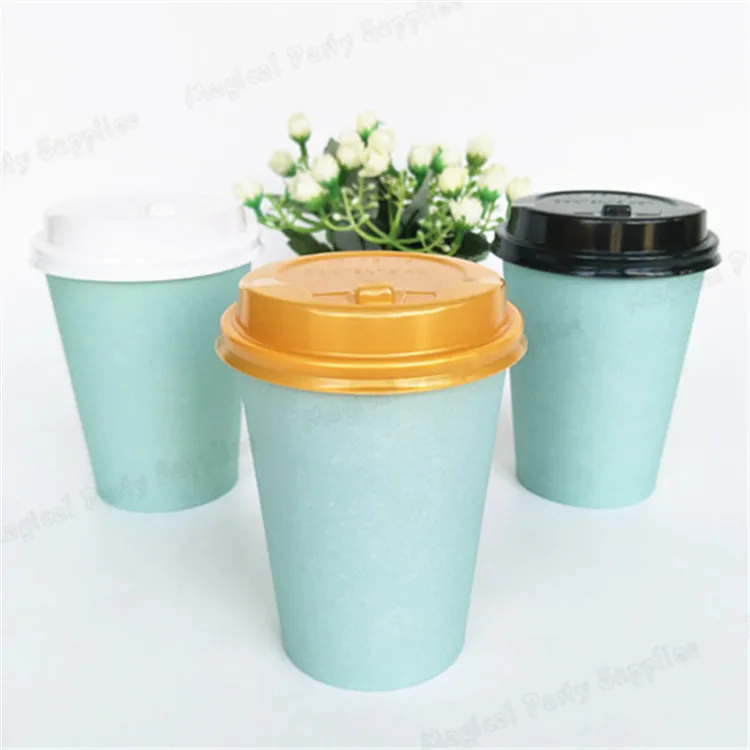 Бесплатная доставка 30 шт бумажный стаканчик 14 унций Прекрасный Синий Винтажный