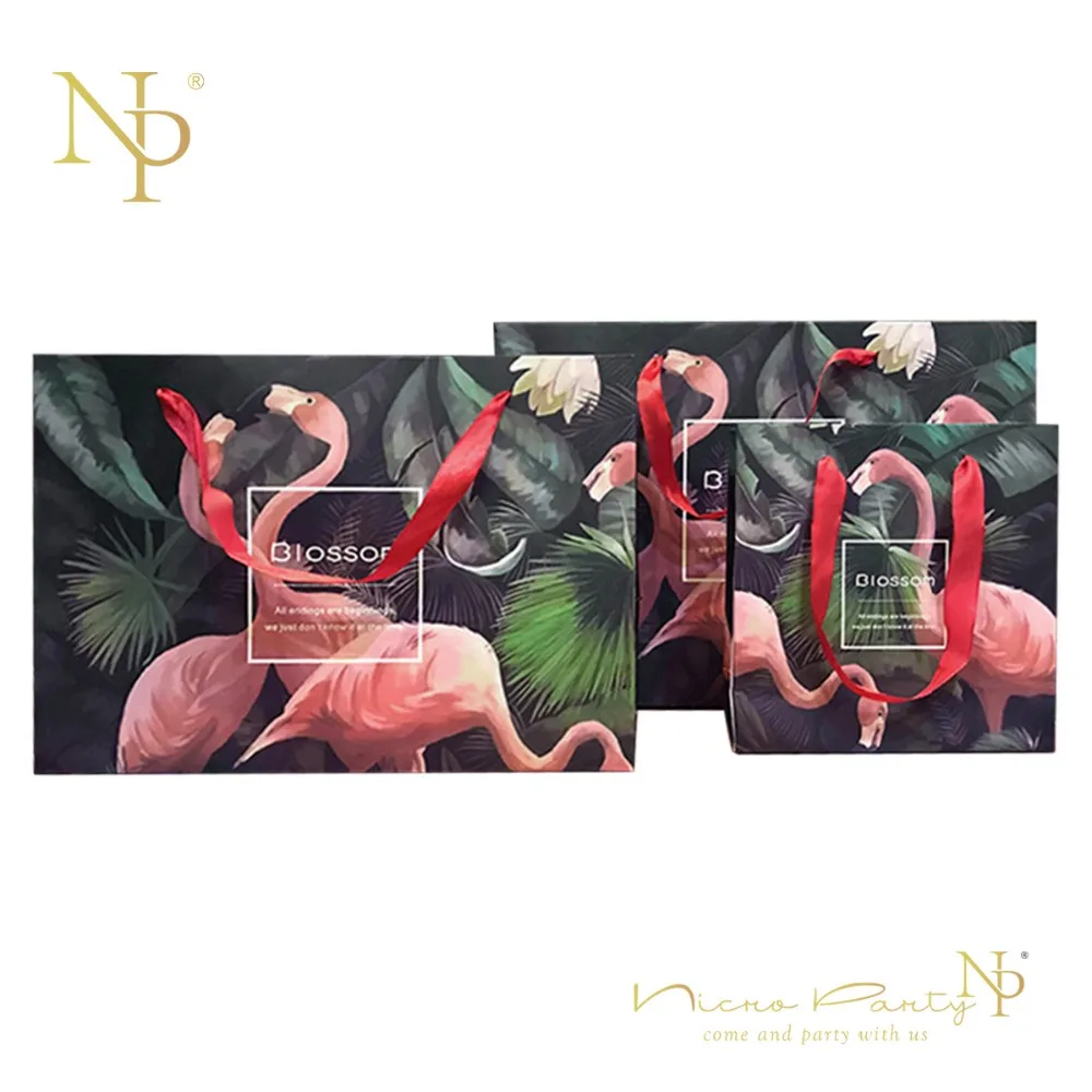 Nicro винтажная модная бумага с фламинго подарочная упаковка вечерние украшения