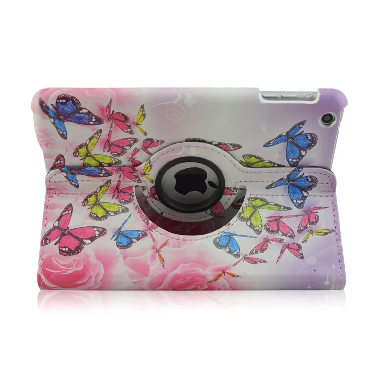 Складной чехол накладка из искусственной кожи с розовой бабочкой поддержка