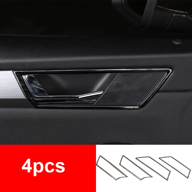 4 шт для SKODA superb- внутреннее украшение для дверной ручки рамка - Название цвета: 4