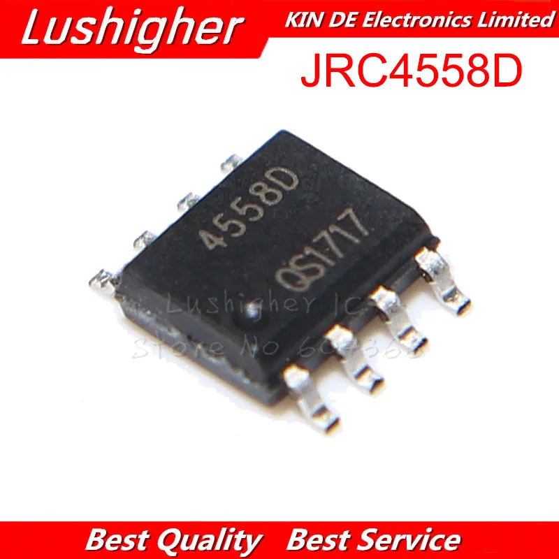 100 шт. JRC4558D SOP8 NJM4558D SOP 4558 SMD 4558D JRC4558 двойной операционный усилитель|op amp|op amp 455810 pcs |