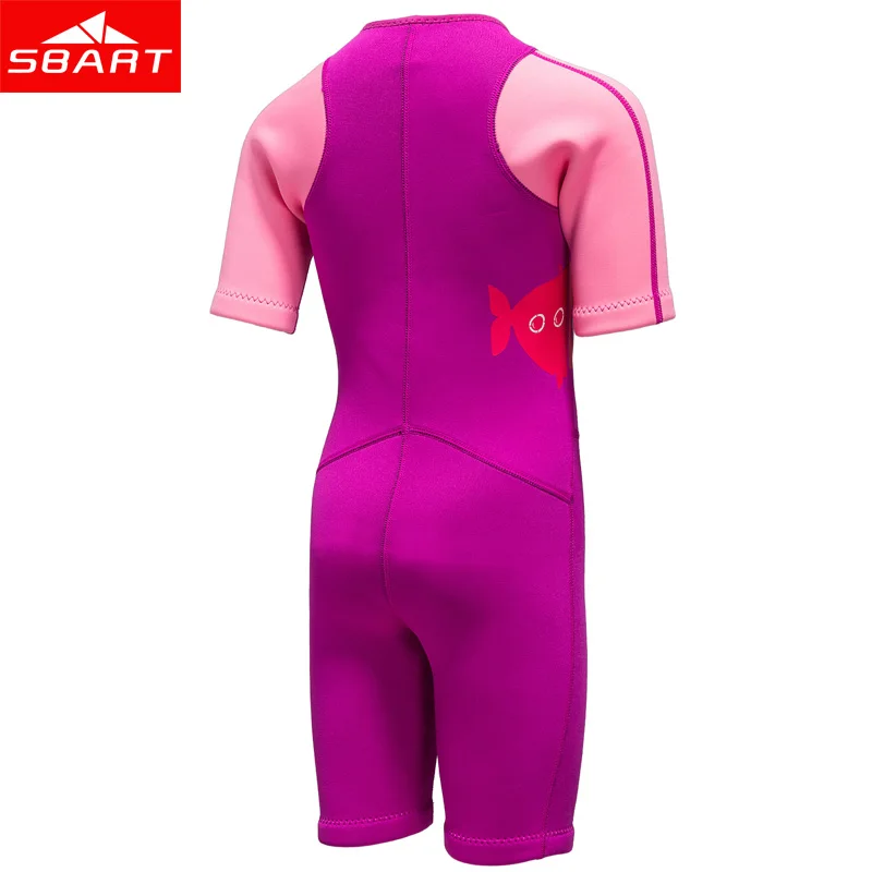 SBART 2mm Neoprene Shorty Wetsuit Kids For Swimming Boys Girls Sunscreen Surfing Scuba Diving Wet Suit Snorkeling Plus Size XXL | Спорт и