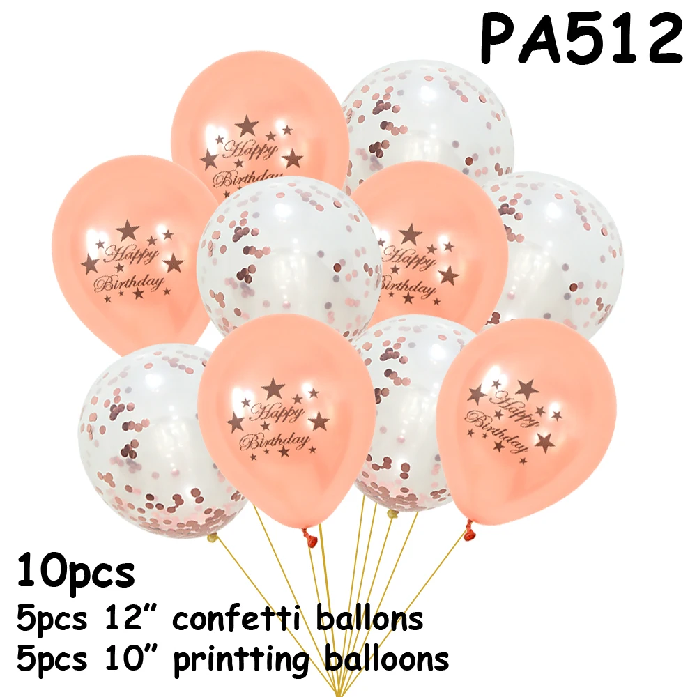 PA512 balloons happy birthday letters Confetti Balloons Party Decorations Kids balloons with inscriptions inflatable Birthday Ball - Цвет: PA512