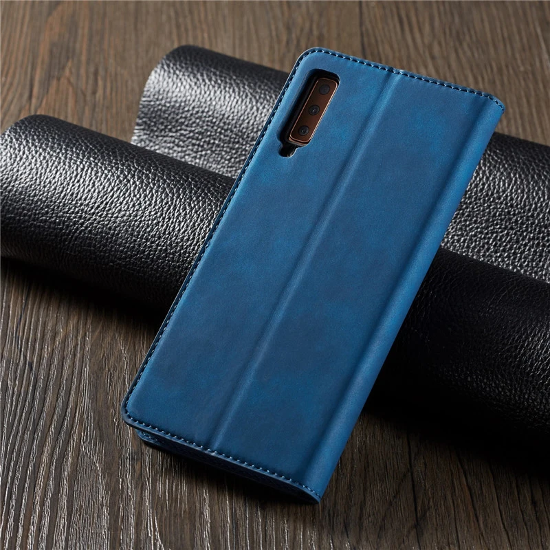 Чехол для samsung Galaxy A6 A8 A7 роскошный кожаный A8 Магнитный кошелек Флип-держатель для карт телефона защитный чехол Carcasa