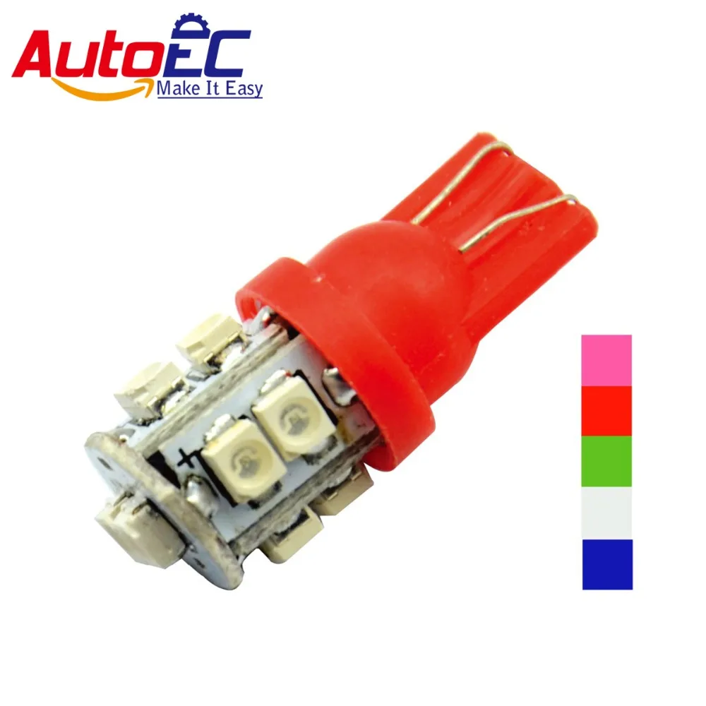 

AutoEC 50pcs T10 194 168 w5w 10smd 1206 led car auto Clearance Lights sides lamp bulb #LB06