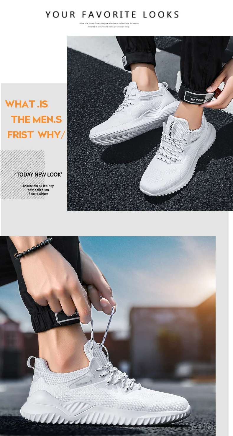VESONAL/дышащие кроссовки Flyknit; мужская повседневная обувь для взрослых; сезон лето-осень; Мужская обувь для бега; прогулочная обувь; большие размеры 39-47