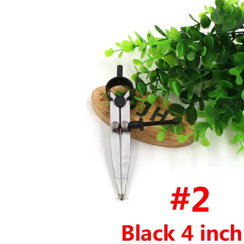 4 inches black Новые DIY кожаные инструменты, регулируемые строчильные колеса, компас, кожа, стежка, отверстие, расстояние, делитель, циркуль для кожи, инструмент - Цвет: 4 inches black