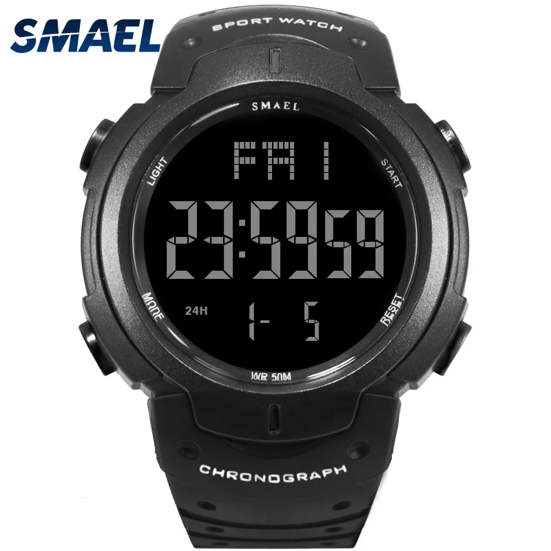 SMAEL мужские цифровые часы спортивные водонепроницаемые с Led током 50 метров 0915