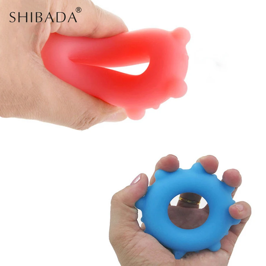 SHIBADA Fitness Bright-coloured Round Silicone Strengthener Hand Grip Rings Portable Forearm Wrist &amp Finger Gripper | Спорт и