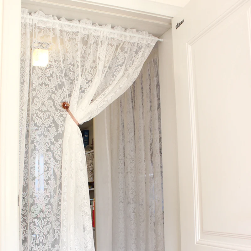 1Pc European Style Home Decoration Polyester Lace Hollow Curtains For Living Room/ Bedroom/ Door White | Дом и сад