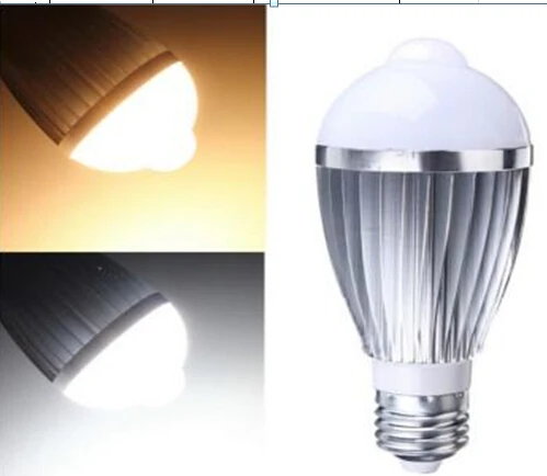 Светодиодсветильник лампа E27 B22 с инфракрасным датчиком движения 5730SMD