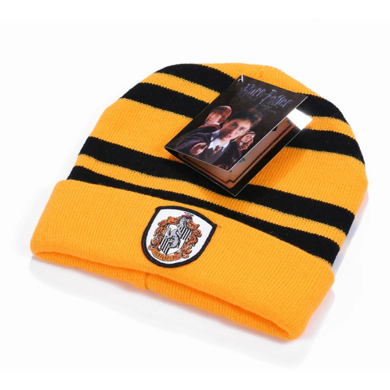 Для взрослых детей Гриффиндор Слизерин Hufflepuff Ravenclaw Косплей шляпа для мальчиков и девочек Аниме Косплей зимние теплые женские шапочки шапки
