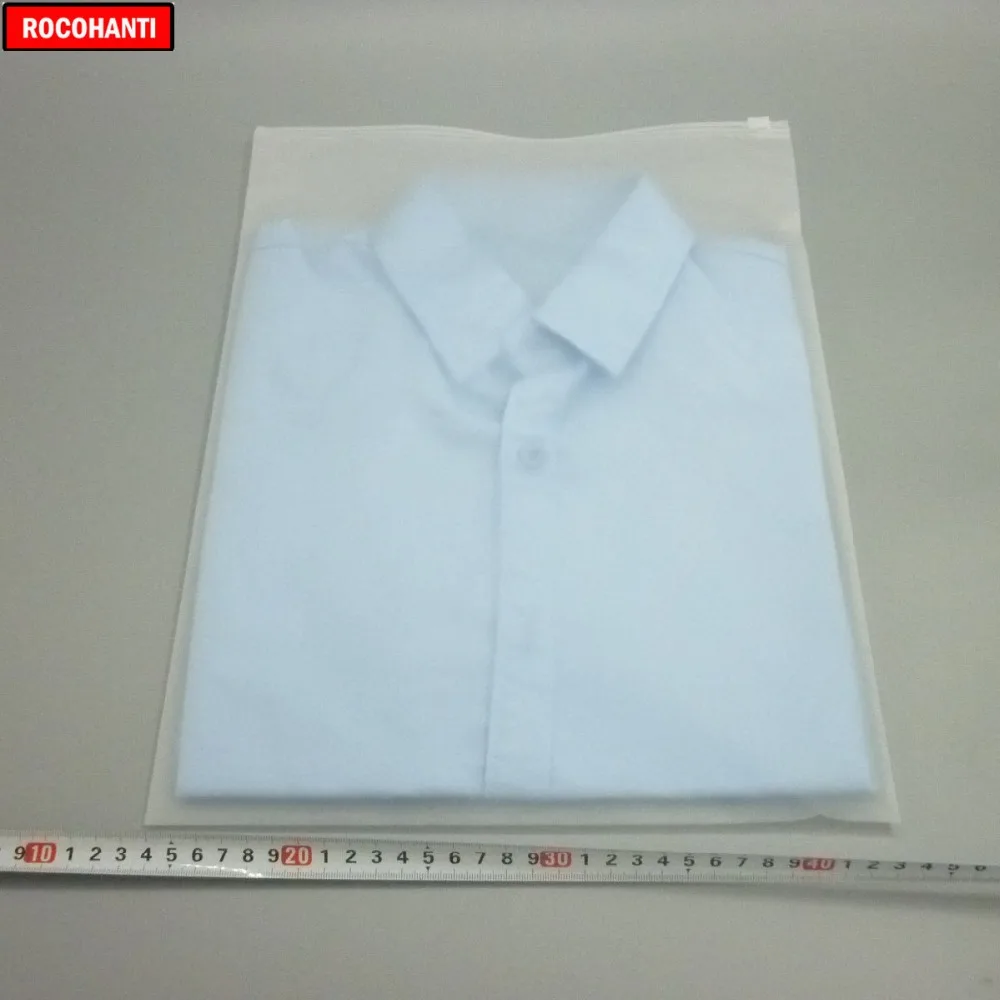 100X молния замок молния сверху матовые полиэтиленовые пакеты для одежды, футболки, юбки розничная упаковочные мешки для хранения индивидуальный логотип печать