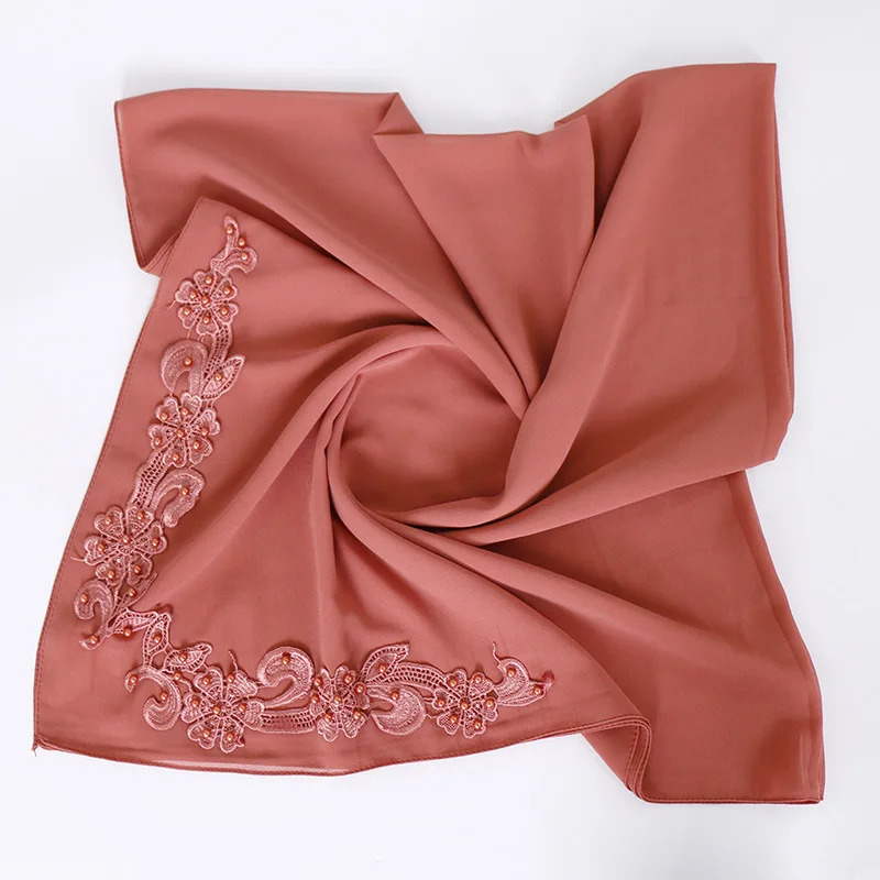 Новый простой квадратный кружевной Цветочный пузырьковый шифоновый мгновенный