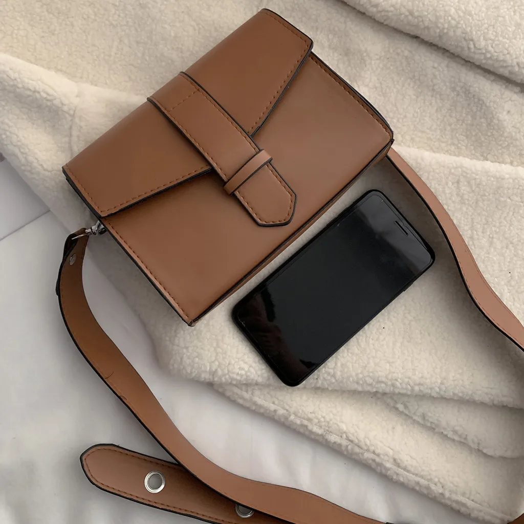 Женская сумка через плечо xiniu маленькая квадратная в стиле ретро с широким