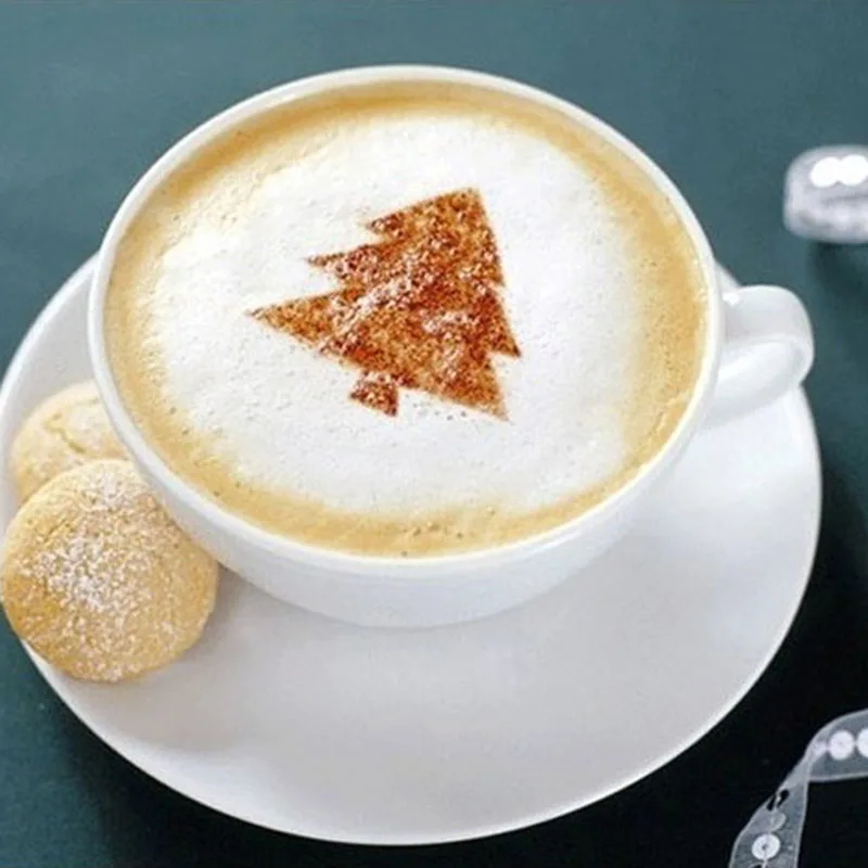 16 шт./компл. симпатичная форма для рисования кофе модель сбрызгиваемая пудра