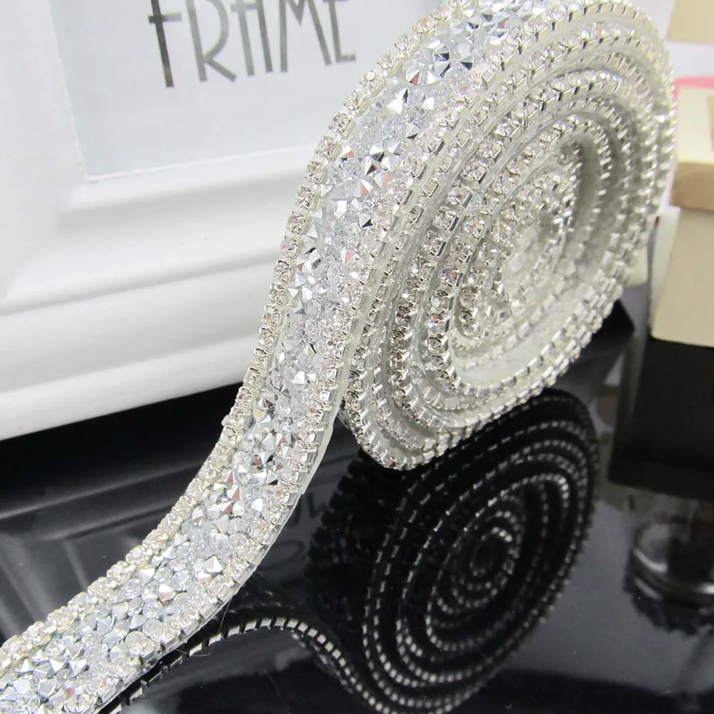 Стразы с ремешками 1 ярд/партия оптовая продажа аксессуаров для одежды отделка