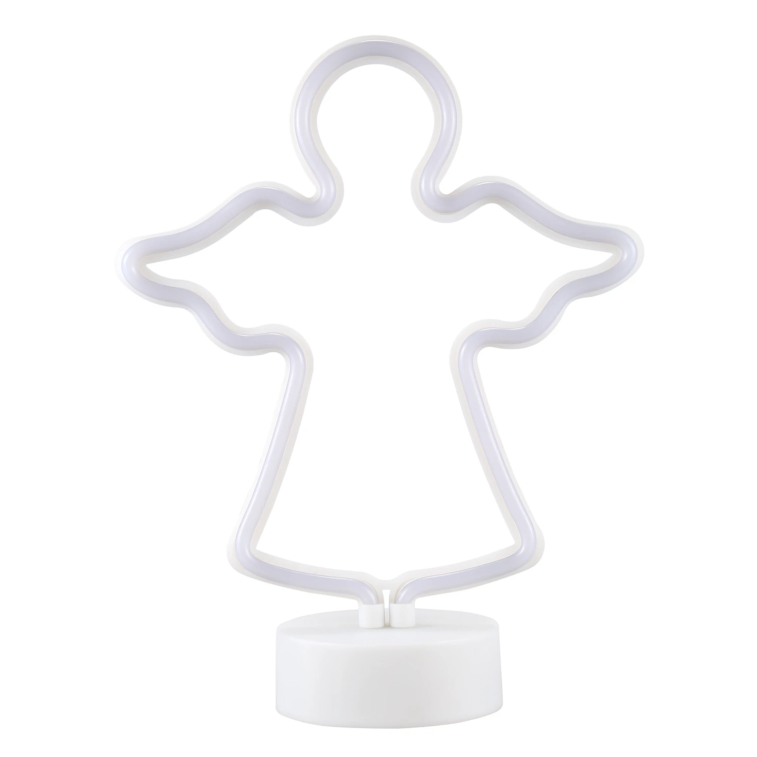 Ангельская неоновая вывеска LED с подставкой для домашней вечеринки, дня рождения, спальни и украшения тумбочки