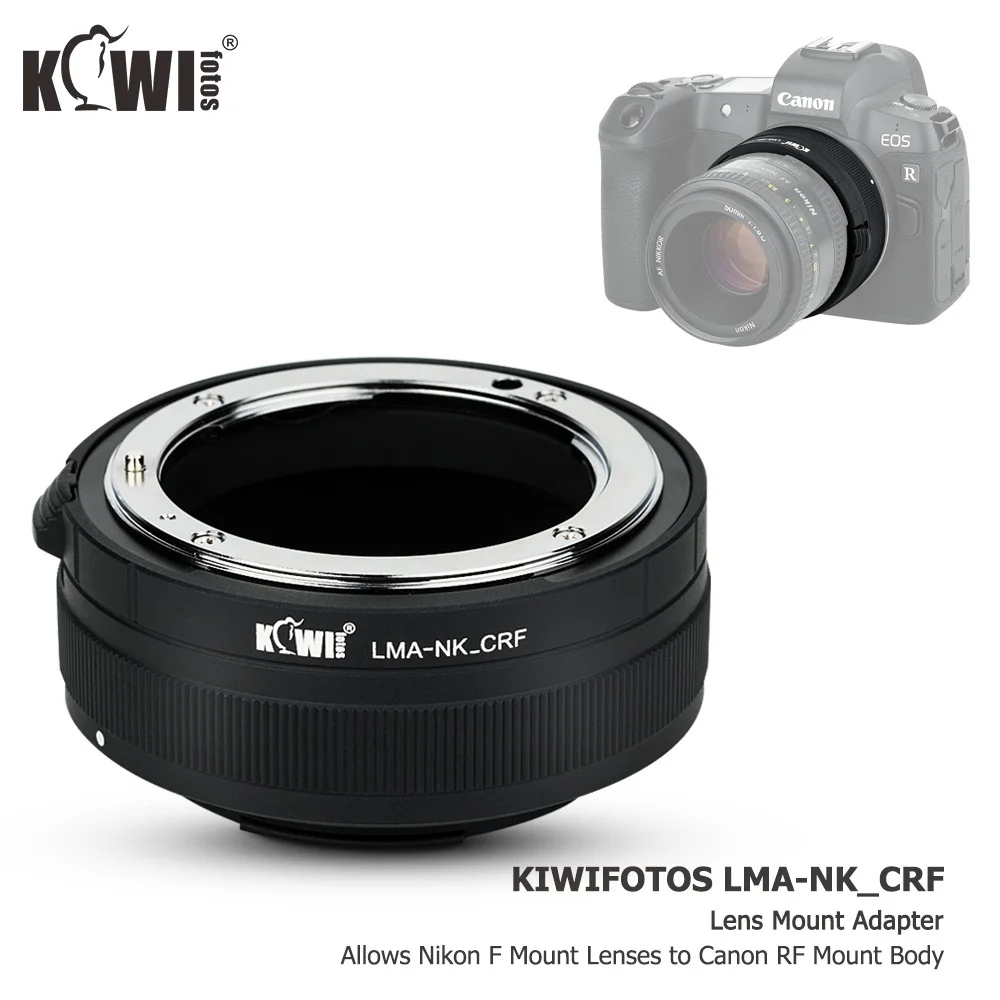 KIWIFOTOS LMA-NK_CRF Крепление объектива адаптер для Nikon F крепление для объективов Canon RF крепление корпуса из алюминиевого сплава+ латунь