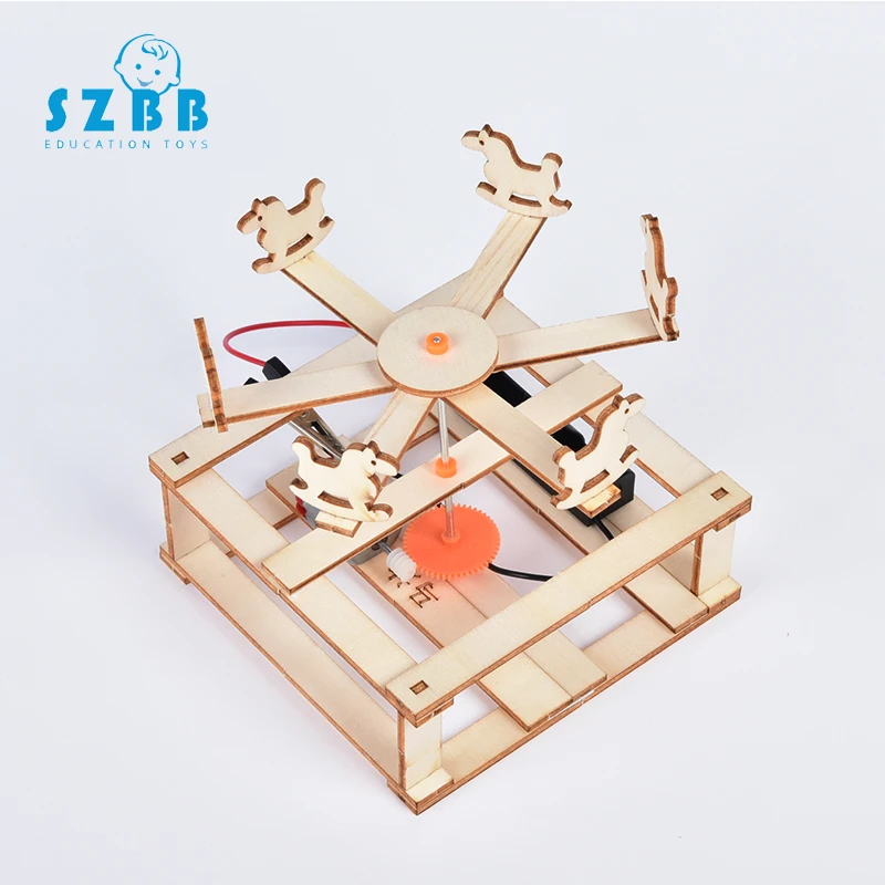 SZ Паровая DIY электрическая вращающаяся троянская модель наборы для обучения